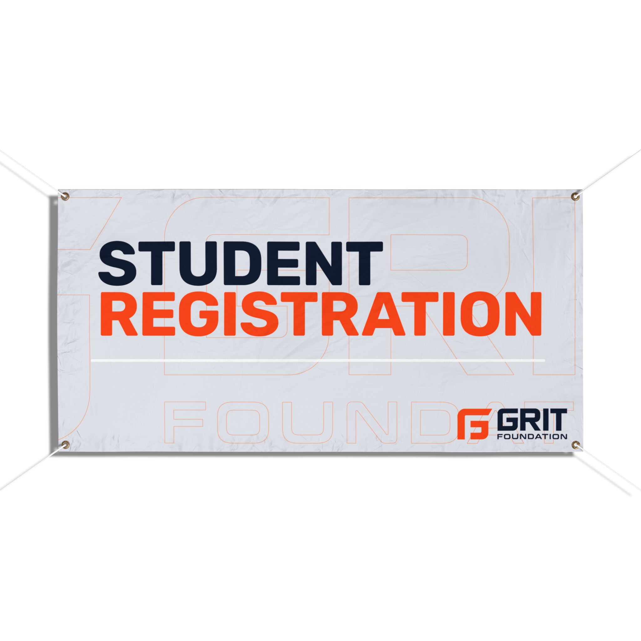 "Student Registration" Vinyl Banner — School Event Directional Sign