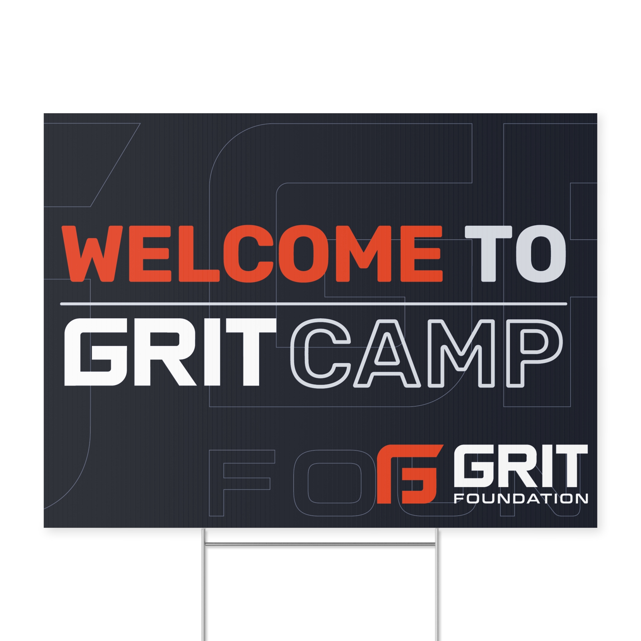 Camp Yard Sign — Double Sided Outdoor Welcome Sign