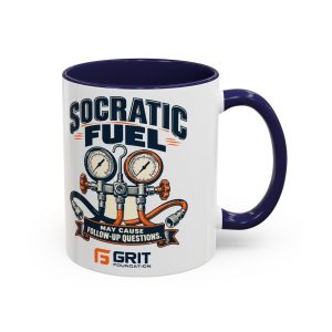 GRIT Socratic Fuel — Retro Refrigerant Gauges Mug