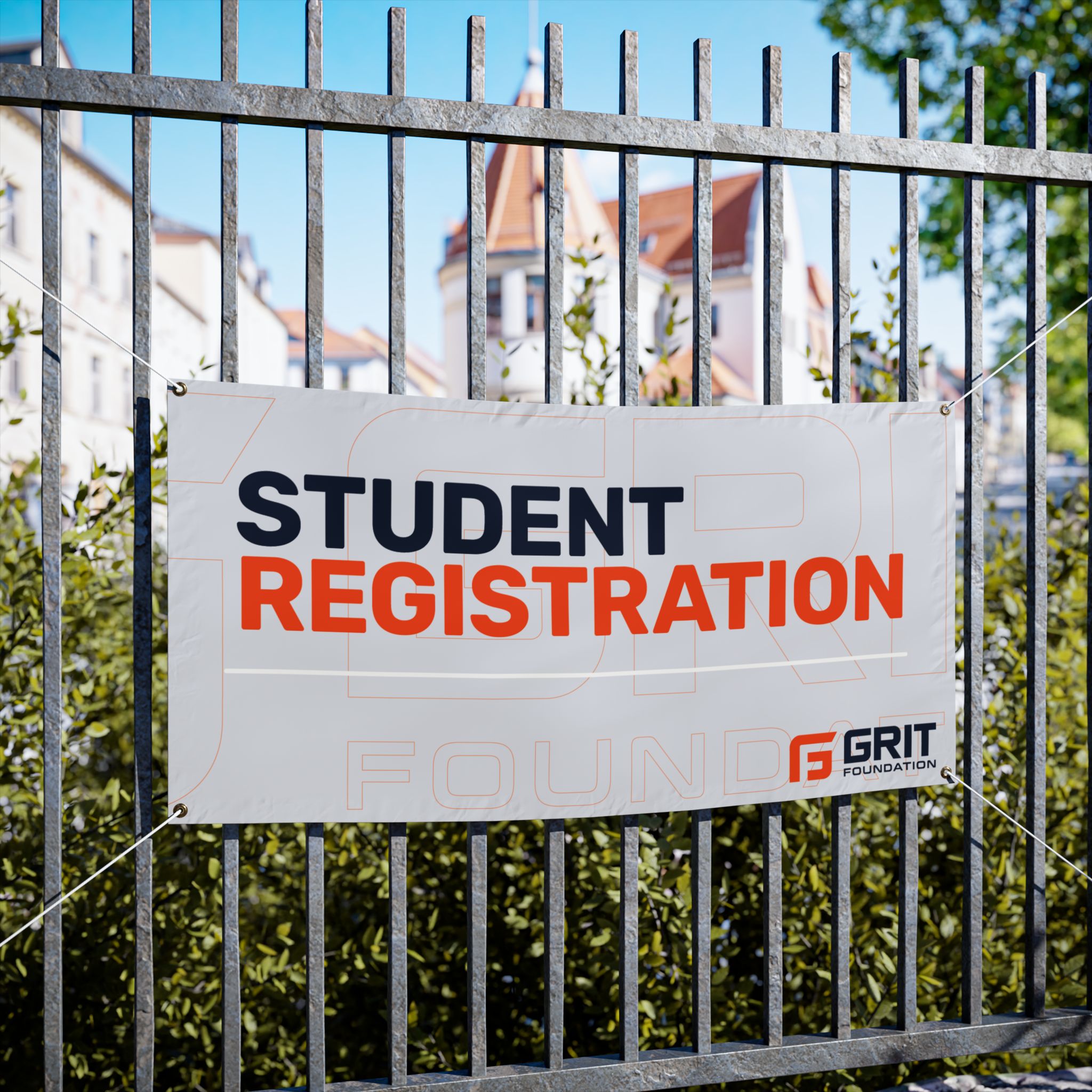 "Student Registration" Vinyl Banner — School Event Directional Sign - Image 2