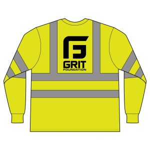 High-Visibility Reflective Long Sleeve Shirt — ANSI Class 3 Safety Tee with GRIT Foundation Logo