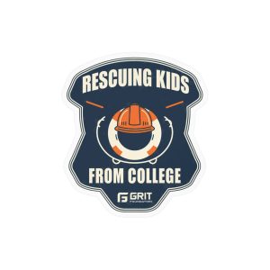 GRIT Rescuing Kids from College — Rescue Badge Vinyl Sticker