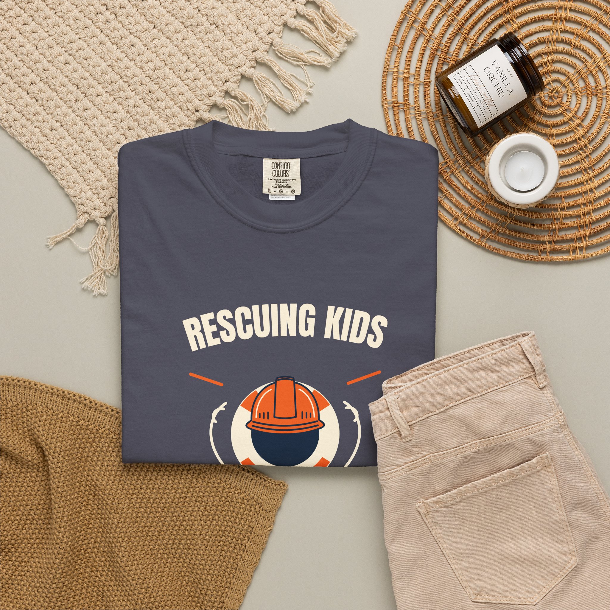 GRIT Rescuing Kids from College — Rescue Badge T-Shirt - Image 4