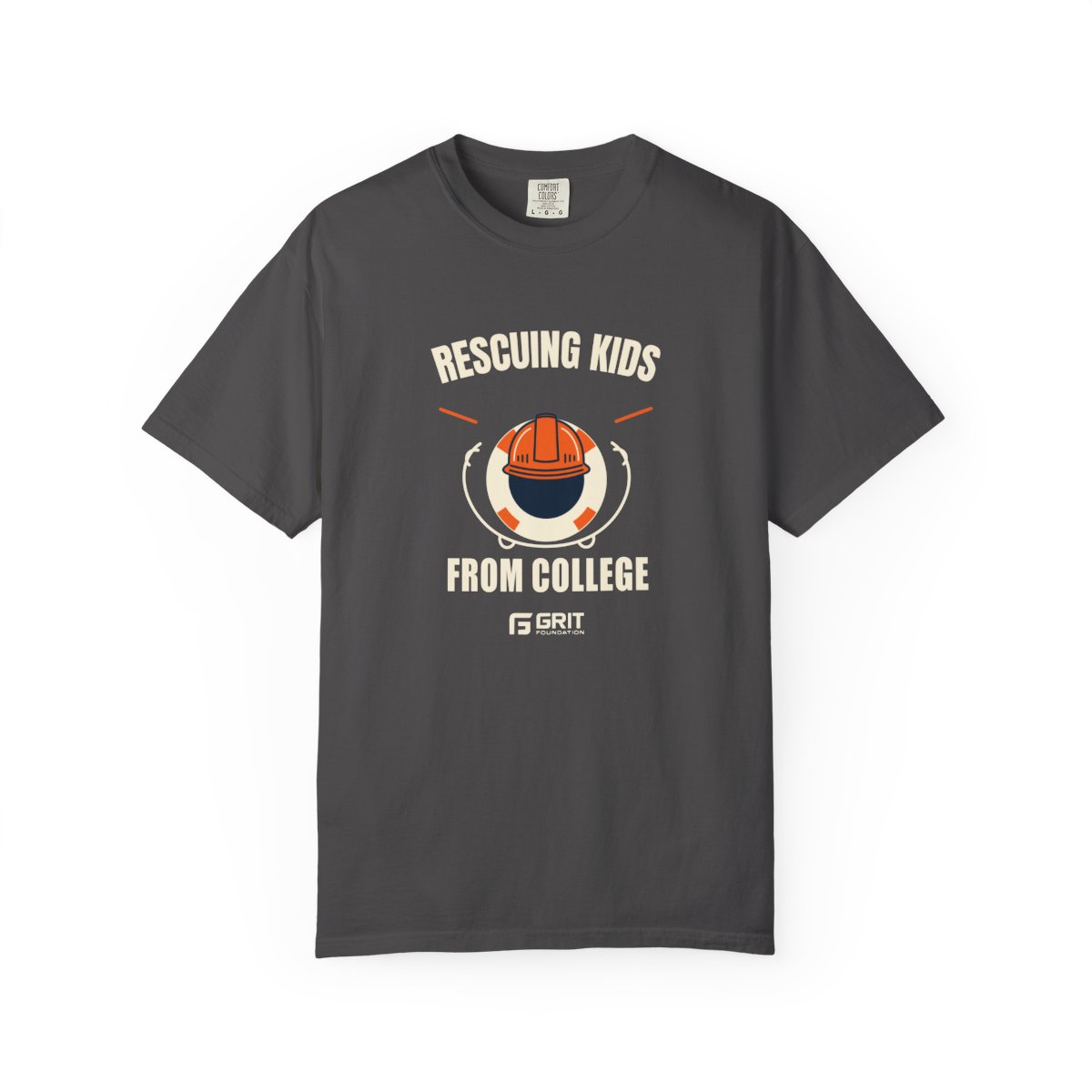 GRIT Rescuing Kids from College — Rescue Badge T-Shirt - Image 6